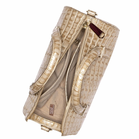 SOLD OUT BRAHMIN GOLD CLAIRE Petite Barrel Crossbody - Picture 4 of 5